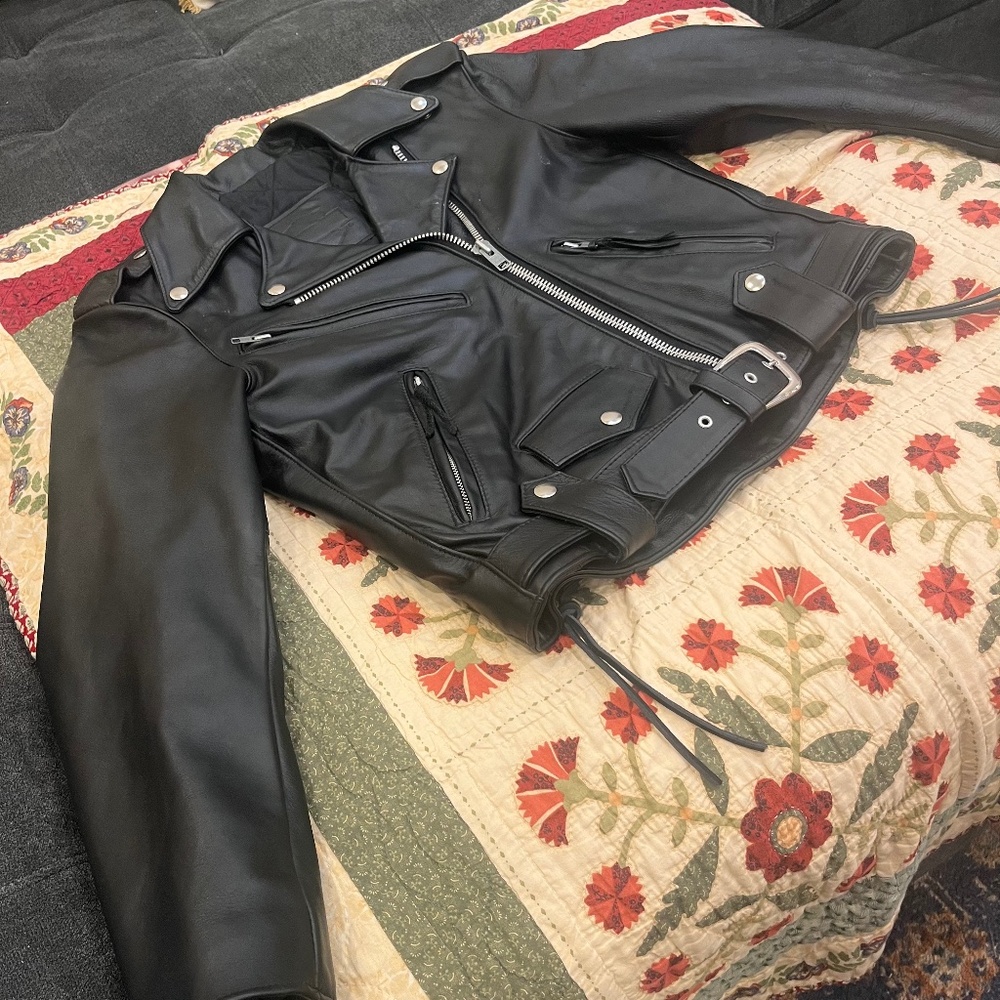Harley Davidson Genuine Leather Women’s Cut Motorcycle Jacket - Small